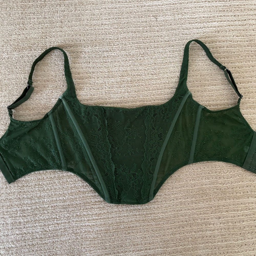 Urban Outfitters Out From Under Green Lace Bustier